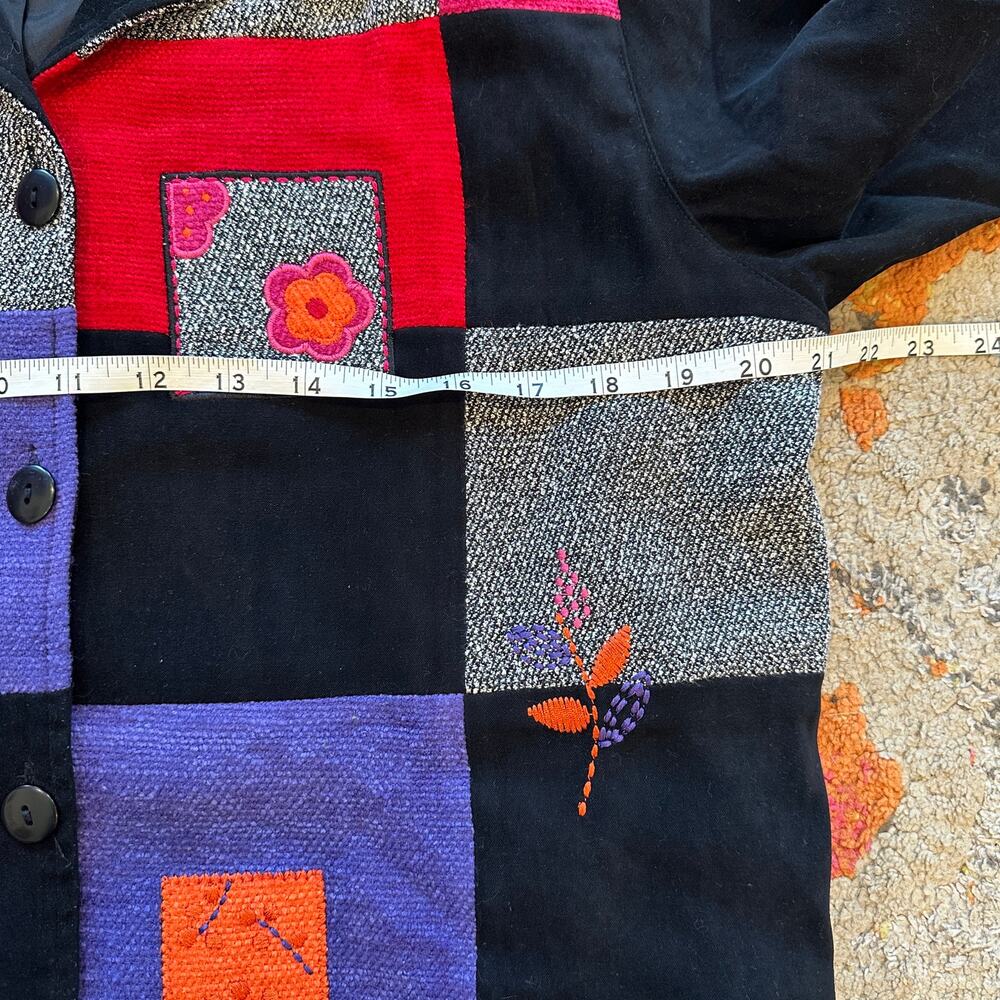 Vtg Koret Embroidered Patchwork Jacket Size M Ecl… - image 7